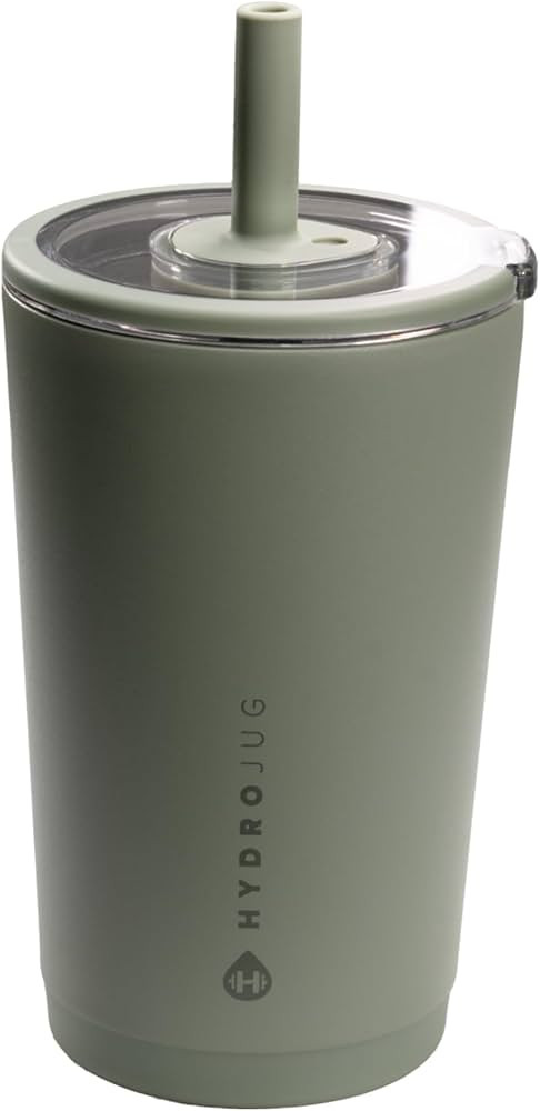 HydroJug Everyday Tumbler 14 oz – Ceramic-Lined Insulated Tumbler with Straw and Soft-Touch Lid... | Amazon (US)