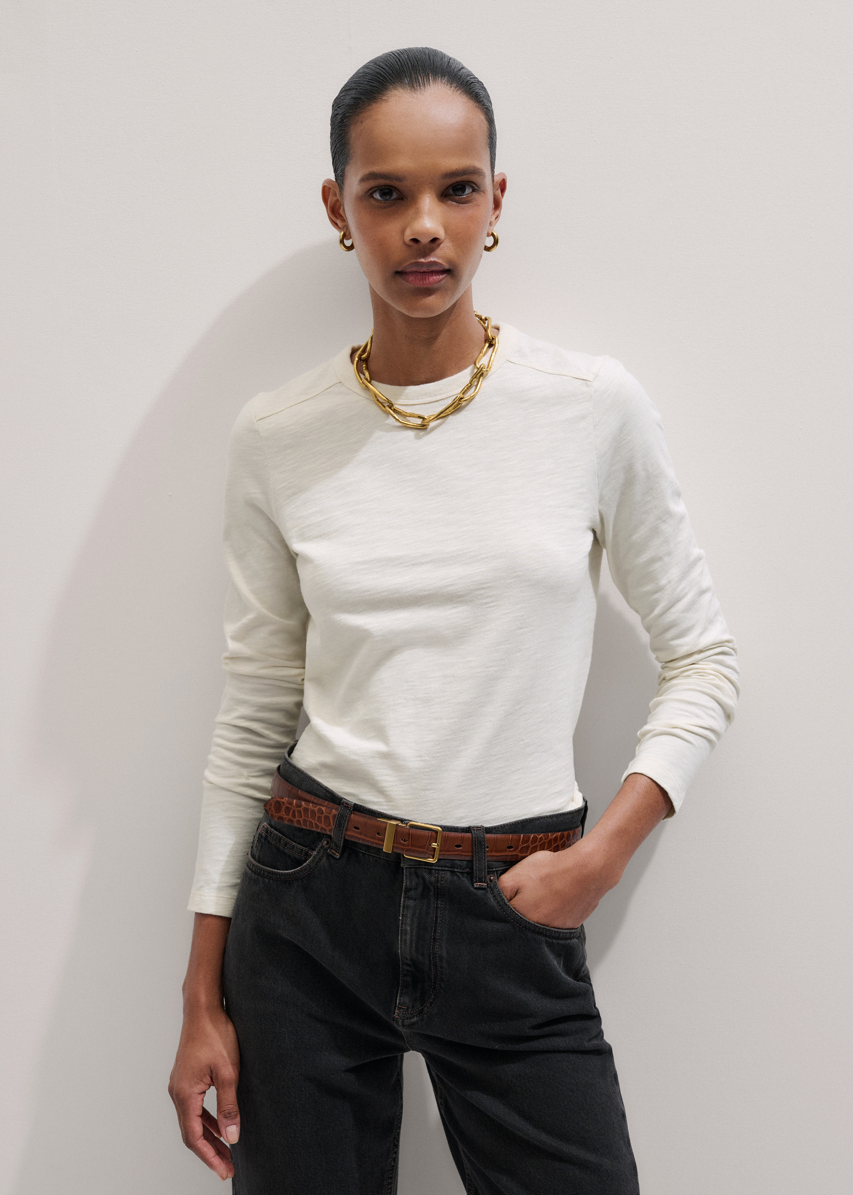 Winter Long-Sleeve Tee Brushed Cotton | ME+EM Global (Excluding US)