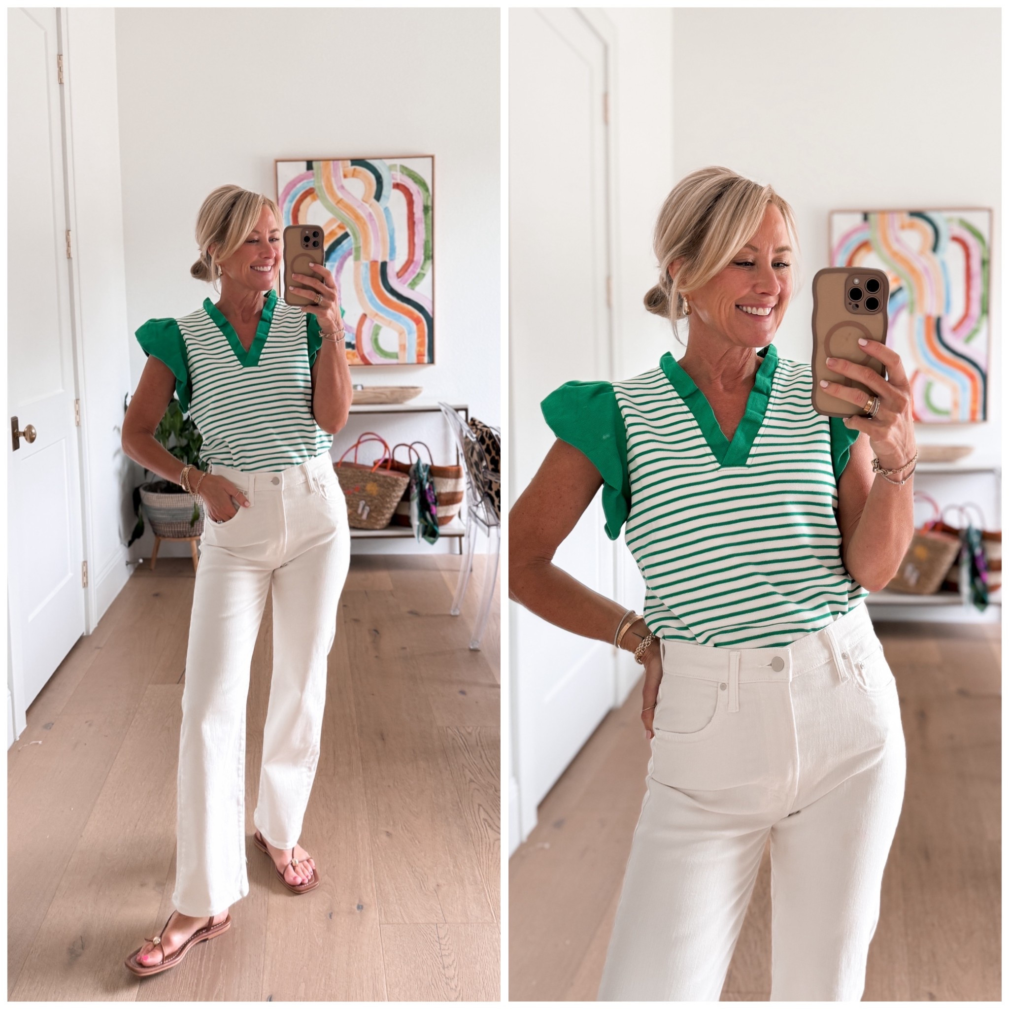 Green is my new fave color for spring!
Top: XS

#LTKOver40 #LTKootd #LTKSeasonal