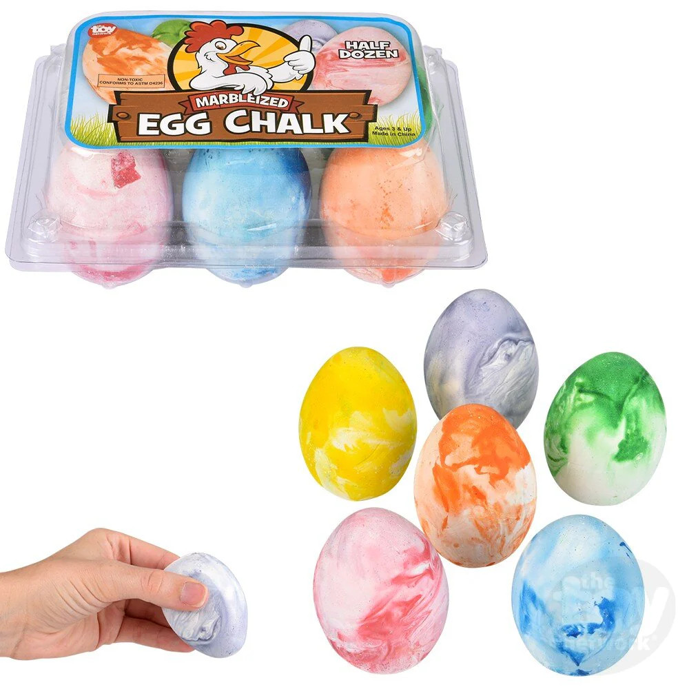 The Toy Network 2.5" Marbleized Egg Sidewalk Chalk | JoJo Mommy