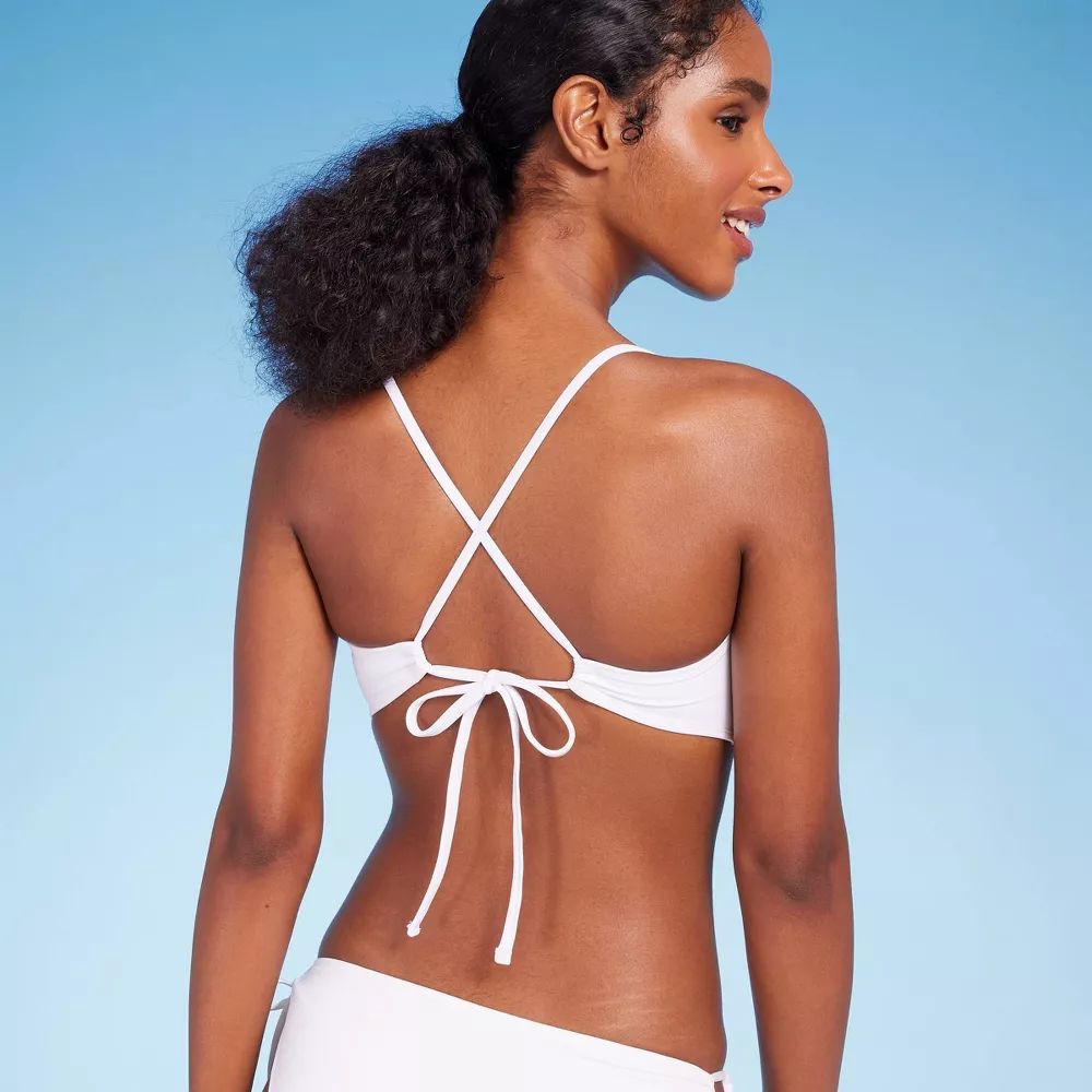 Women's Longline Keyhole Underwire Bikini Top - Shade & Shore™ White 34B | Target