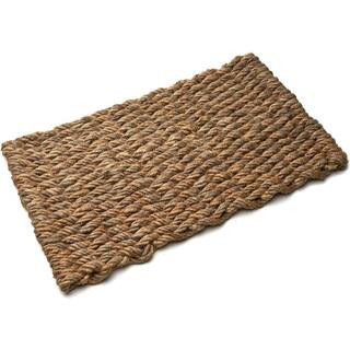 30 in. x 17 in. Beige Natural Jute Indoor/Outdoor Doormat Entry Rug | The Home Depot