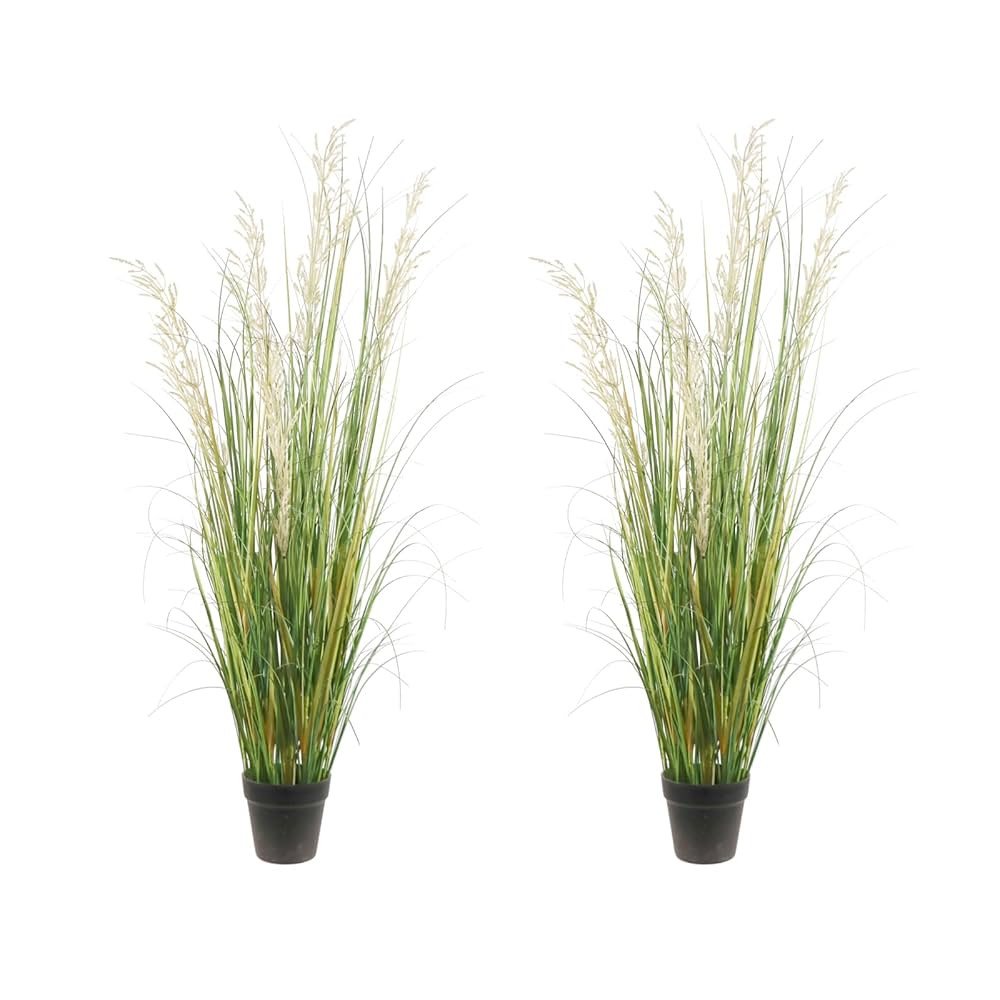 Artificial Plant, 47in Tall, 2pk Grass, Faux House Plant in Pot, Indoor Decorative Flowers & Plan... | Amazon (US)