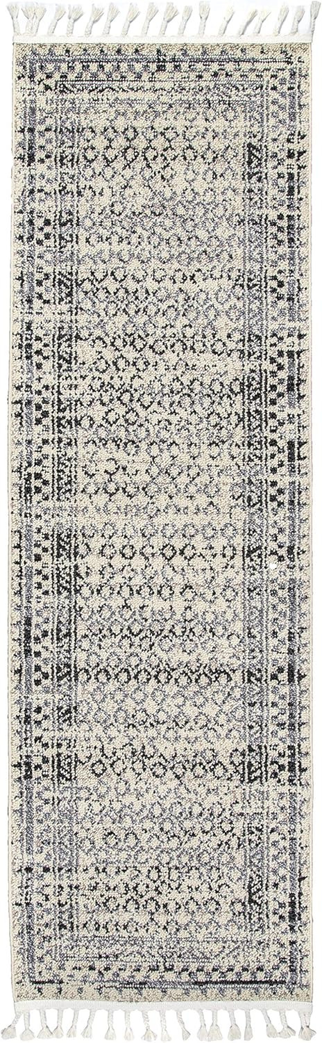 Amazon Brand – Stone & Beam Modern Vintage-Look Runner Rug, 7' 6" x 9' 6", Ivory | Amazon (US)