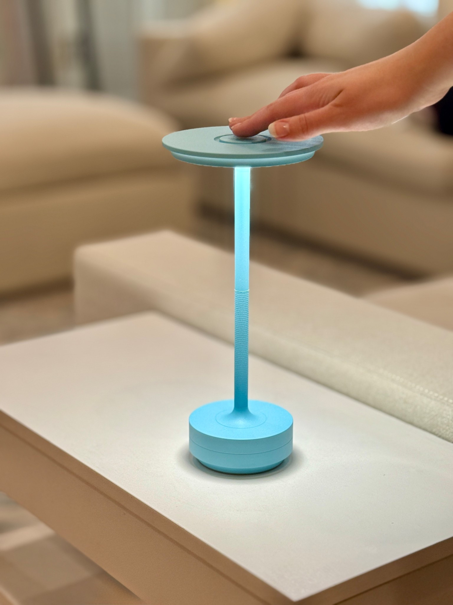 Completely obsessed with this little touch lamp in my living room 🩵

Not only is the blue color perfect, but it switches through 3 color temperatures with just a tap. You can touch + hold to dim it, and it even remembers your last setting for next time. Waterproof so it can be use outdoors too 🌧️ 

Bonus - it charges with USB-C (same cord I use for everything in my house) and the weighted base has a rubberized bottom so it doesn’t budge and won’t scratch any surfaces. 

Functional and pretty! 

🩷🤍💚
It also comes in pink, white, light green, and many metals!

Linked the exact one. I have 3 now!!

#uniquefinds #quirky #bluehome #kidsdecor #livingroomdecor #amazonfinds #HomeStyle  #LightingDesign  #HomeFinds  #TableLamp  #CozyHome


#LTKFindsUnder50 #LTKHome #LTKSaleAlert