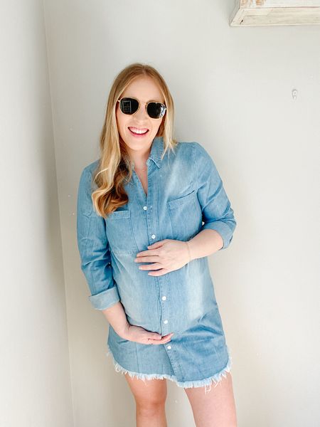Maternity outfit ideas for third trimester. Bump friendly pregnancy dress from Amazon 

#LTKbump #LTKstyletip
