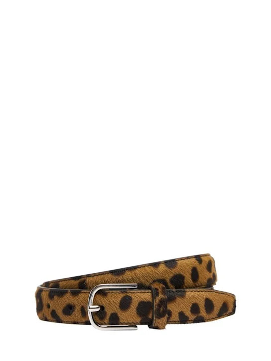 Leopard printed ponyskin belt | Luisaviaroma