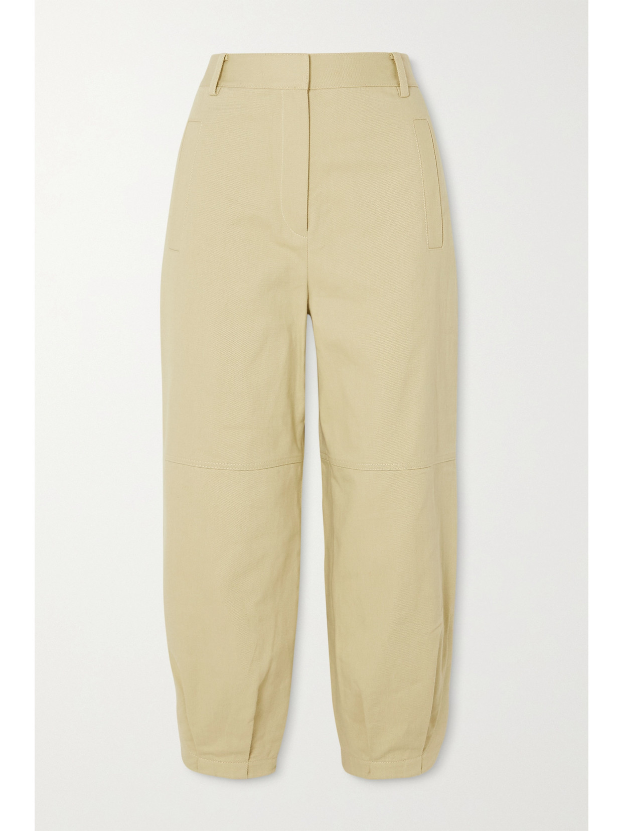 Tibi - Cotton-twill Tapered Pants - Yellow | NET-A-PORTER (US)