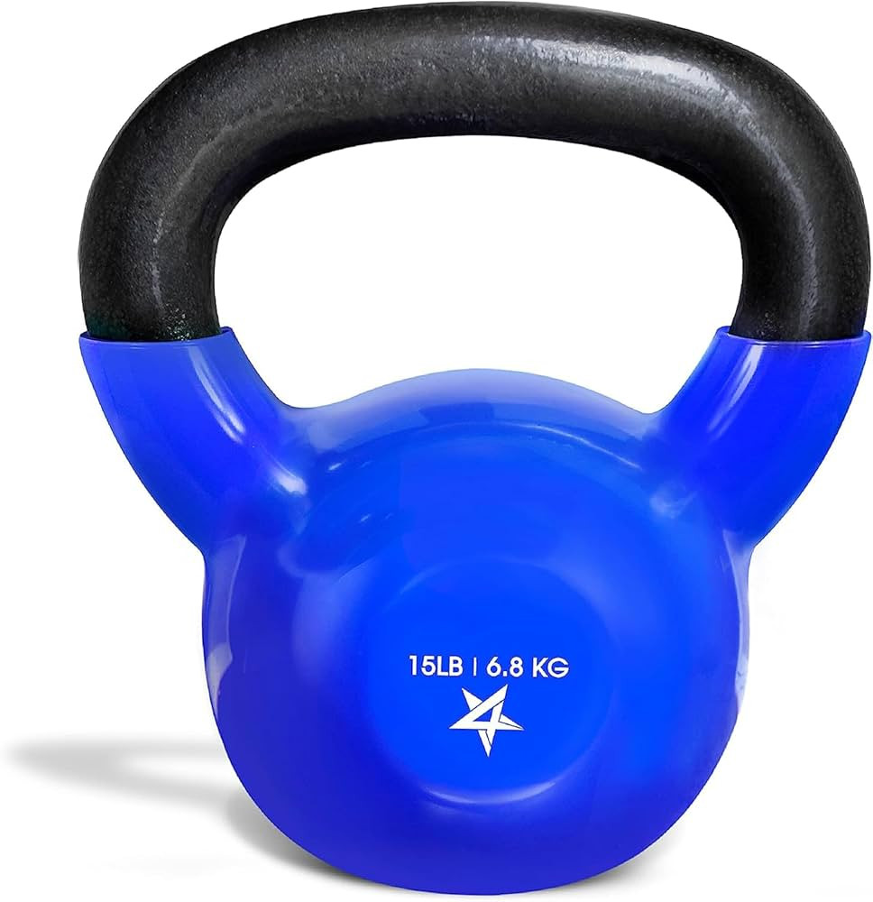 Yes4All Kettlebell Vinyl Coated Cast Iron – Great for Dumbbell Weights Exercises, Full Body Wor... | Amazon (US)