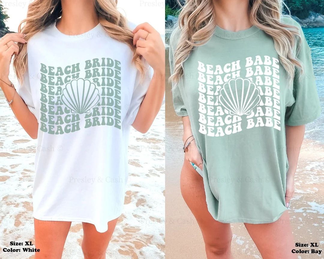 Beach Bachelorette Shirts Coastal Beach Bach Bride's Last Splash Mermaid Bachelorette Party Favor... | Etsy (US)