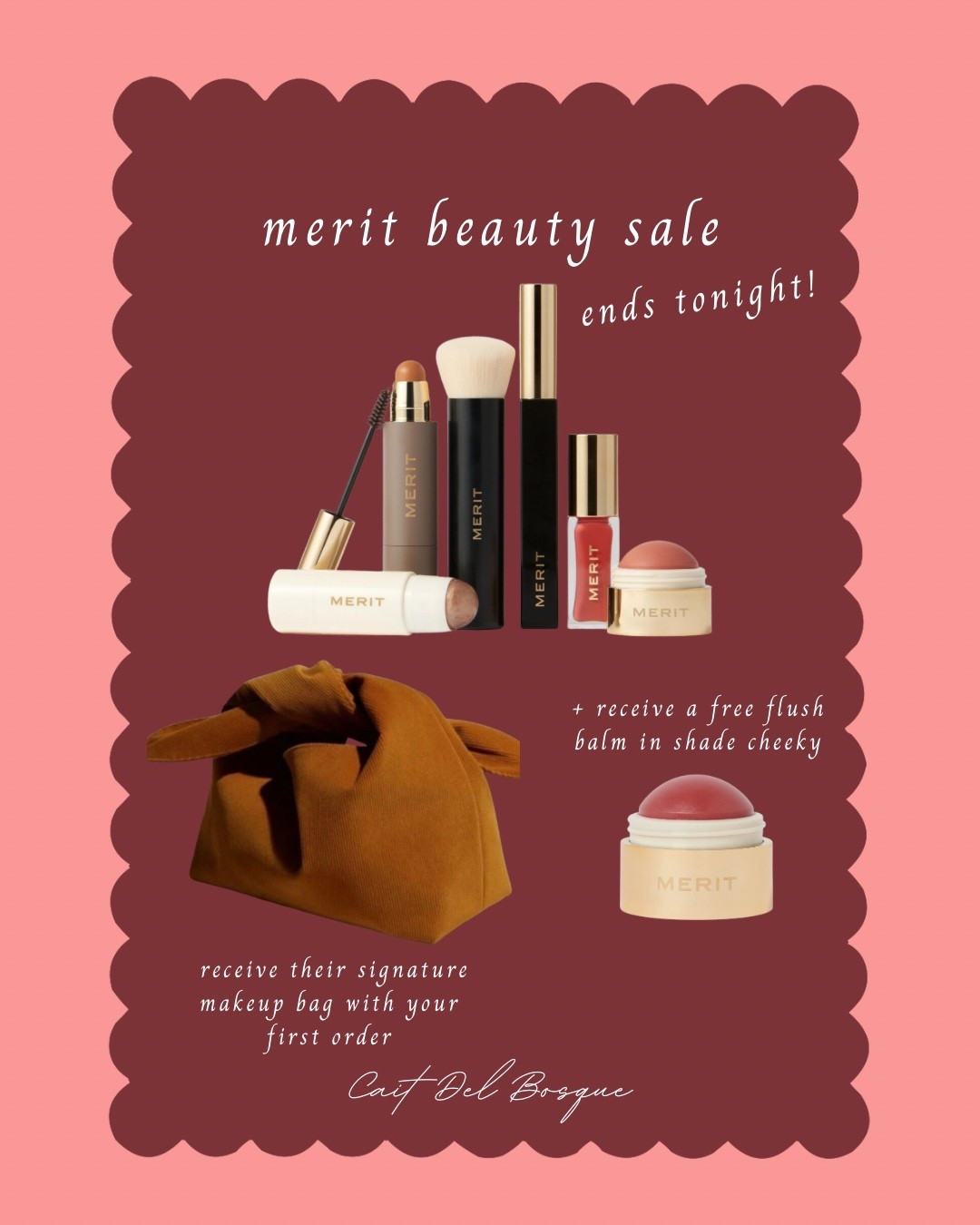Merit Beauty Sale! ✨

Receive a free Flush Balm in shade Cheeky + if it’s your first Merit order, you’ll receive their signature makeup bag!

SALE ENDS TONIGT!'

#LTKGiftGuide #LTKSaleAlert #LTKBeauty