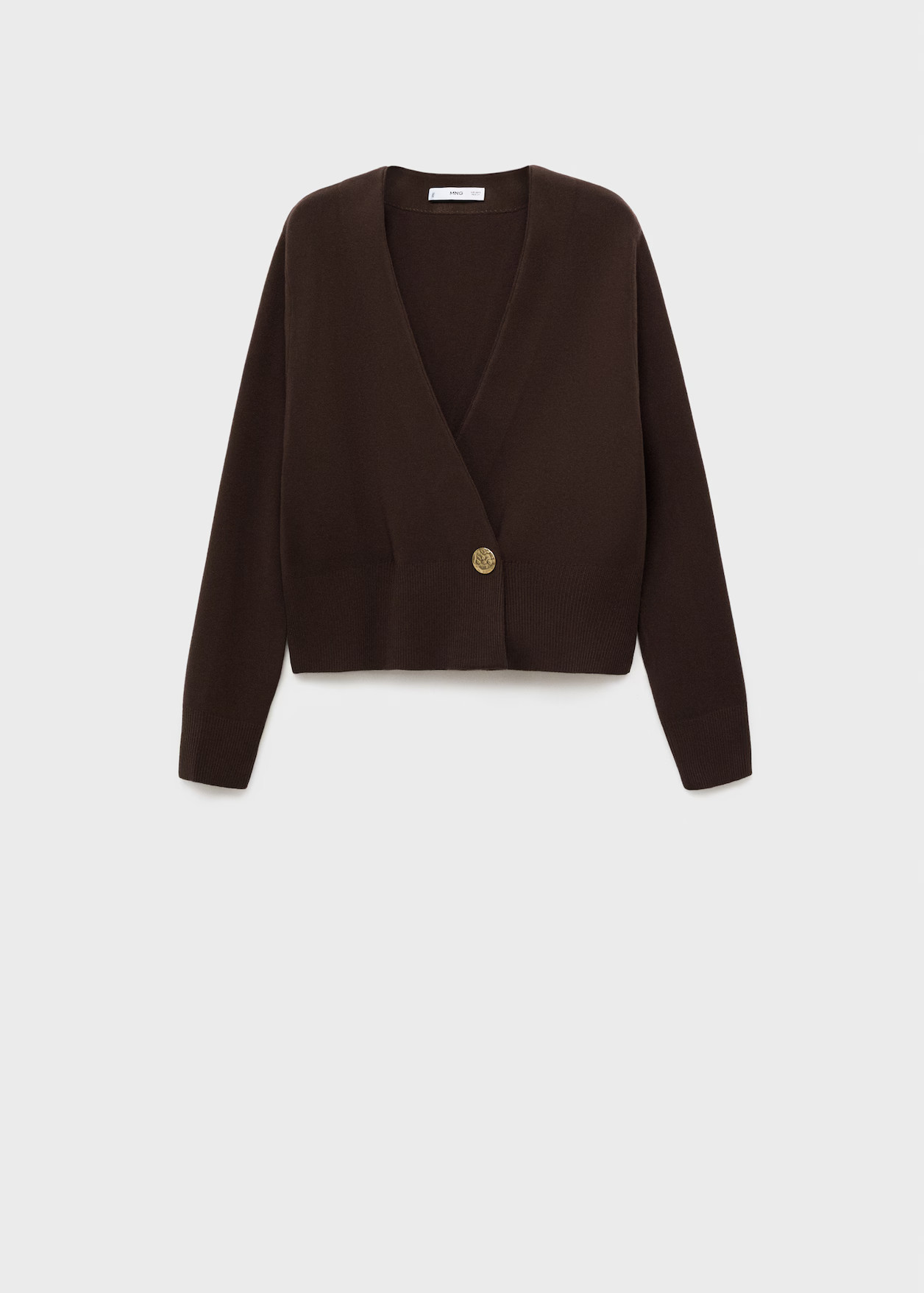 Überkreuzter Cardigan mit Juwelenknopf | Mango EU