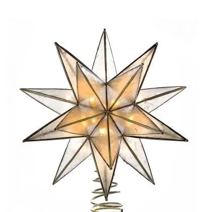 Kurt Adler 10-Light 15-Point Star Capiz Treetop - Walmart.com | Walmart (US)