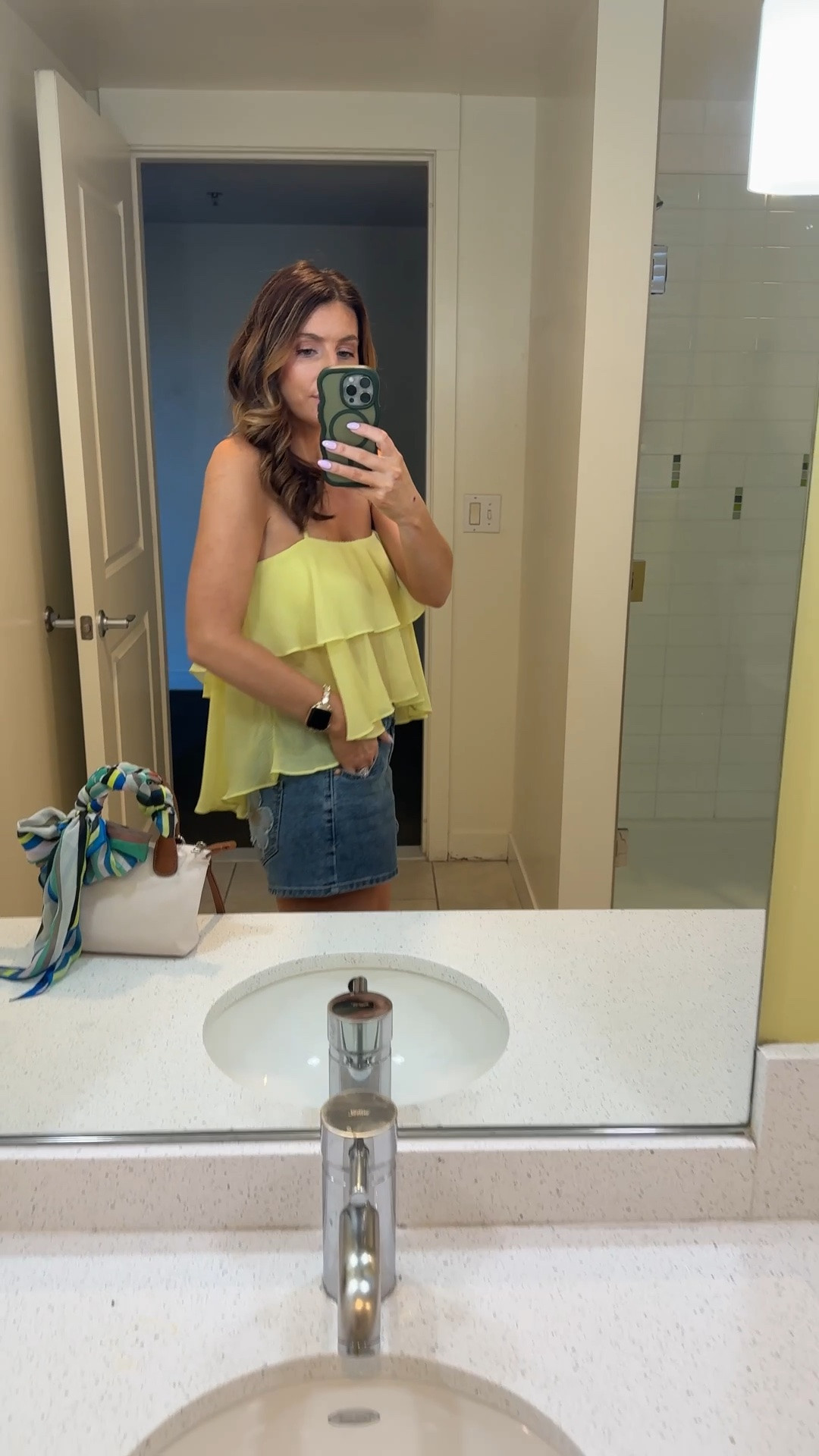 Easy Casual summer outfit

Macy’s flowy top (wearing a size small)
Walmart denim shorts (wearing a size 4)

#LTKootd #LTKSeasonal #LTKSaleAlert