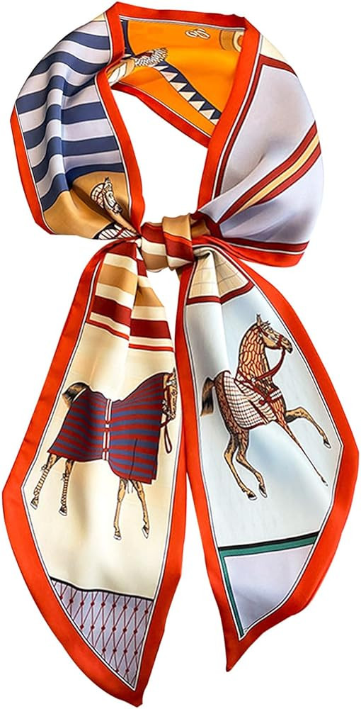 Head Scarf Hair Neck Scarves For Women Purse Bag Scarfs For Handbags Silky Long Thin Satin Headsc... | Amazon (US)