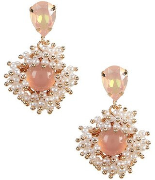 Natasha Accessories Pearl Stone Cluster Stud Earrings | Dillard's | Dillard's