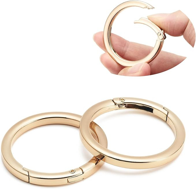 4pcs Flat Trigger Spring O Rings,Metal Keychain Ring Round Carabiner Clips for Keyrings Buckle, B... | Amazon (US)