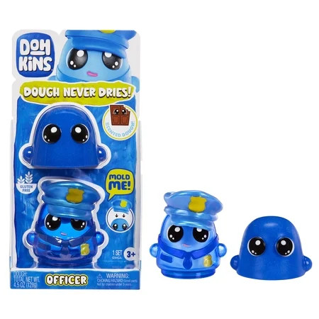 DohKins Police Officer Single Pack Character - Scented Dough that Never Dries, Ages 2+ | Walmart (US)