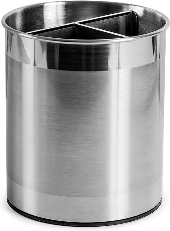 Cooler Kitchen Extra Large Rotating Stainless Steel Utensil Holder Caddy with Sturdy No-Tip Weigh... | Amazon (US)