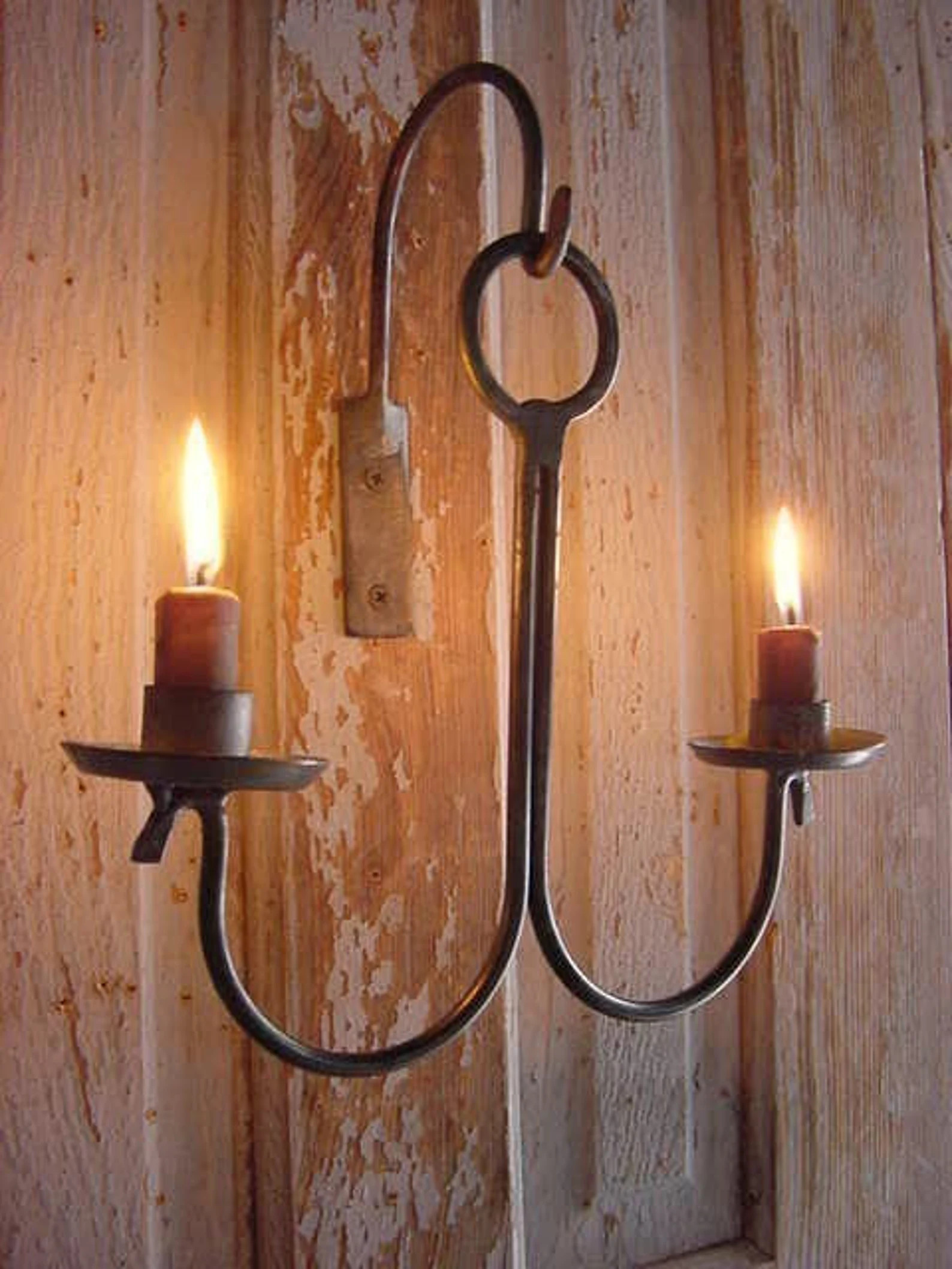 Rustic Candle Holder Sconce Wall Candle Holder Blacksmith - Etsy | Etsy (US)
