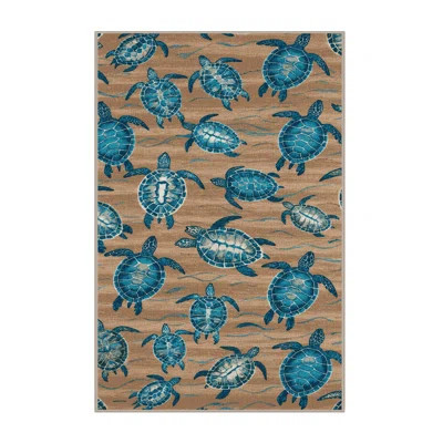 Washable Sea Turtle Migration Coastal Area Rug | Wayfair North America