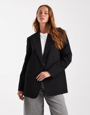 ASOS DESIGN tailored relaxed blazer in black | ASOS (Global)