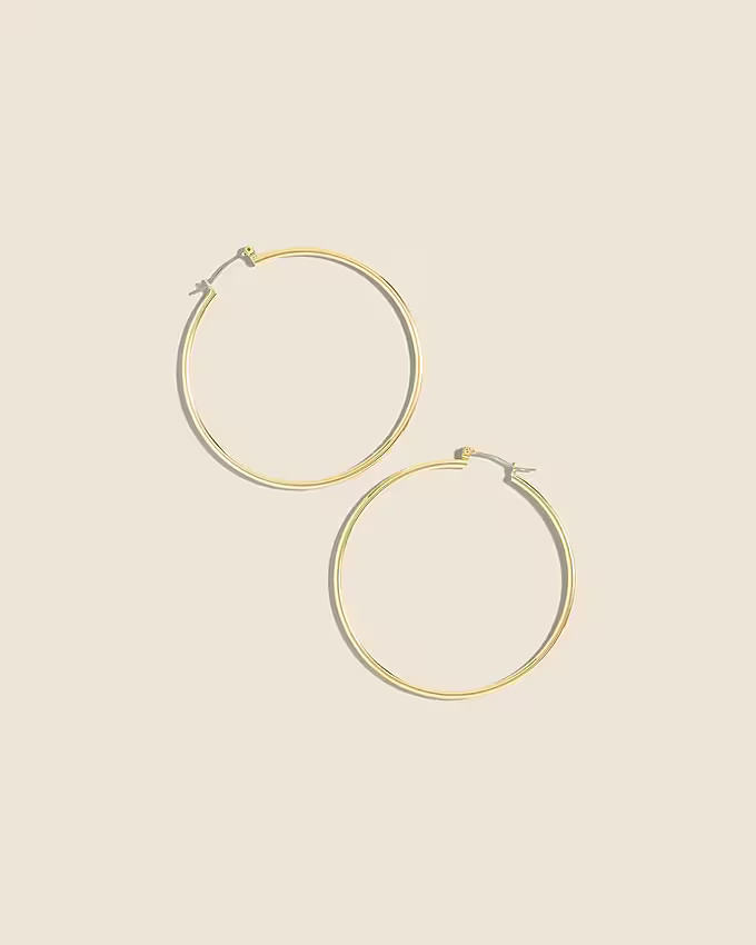 Antique-gold hoop earrings | J. Crew US