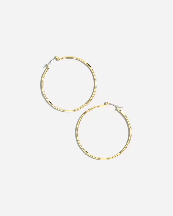 Antique-gold hoop earrings | J.Crew US