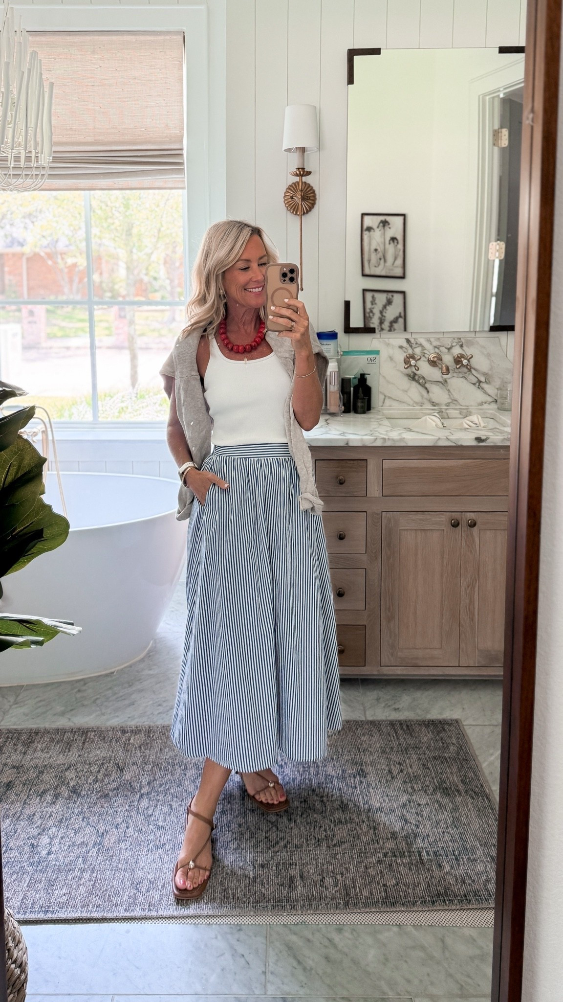 Such a fun summer outfit! 

Tank: small 
Sweater: small
Skirt: small

#LTKootd #LTKgrwm #LTKSeasonal