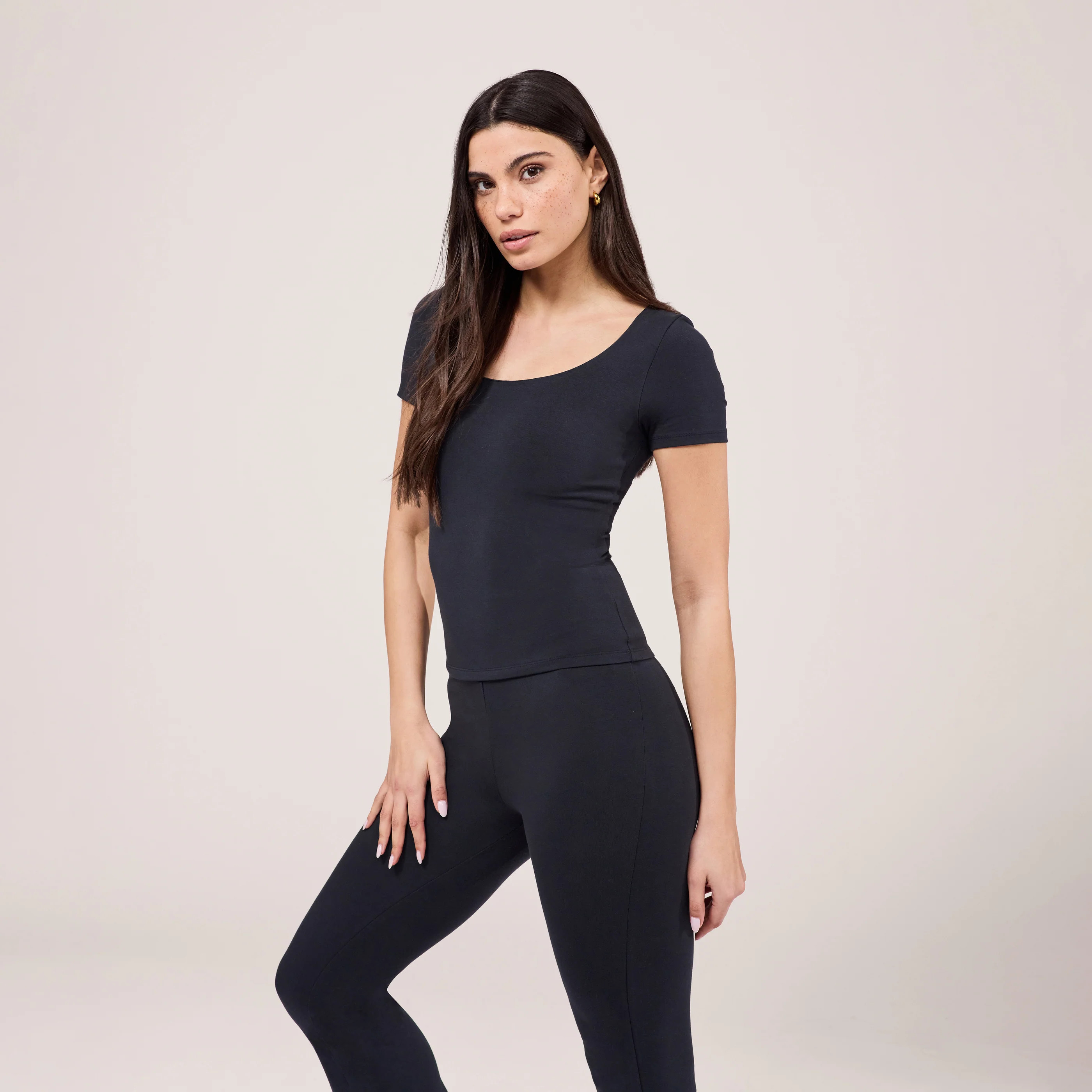 Lightweight Short Sleeve Top | Vintage Navy | LOVALL