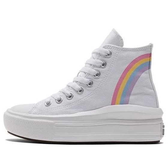 Converse(GS) Converse Chuck Taylor All Star Move Platform High 'Rainbow Cloud' | KICKS CREW