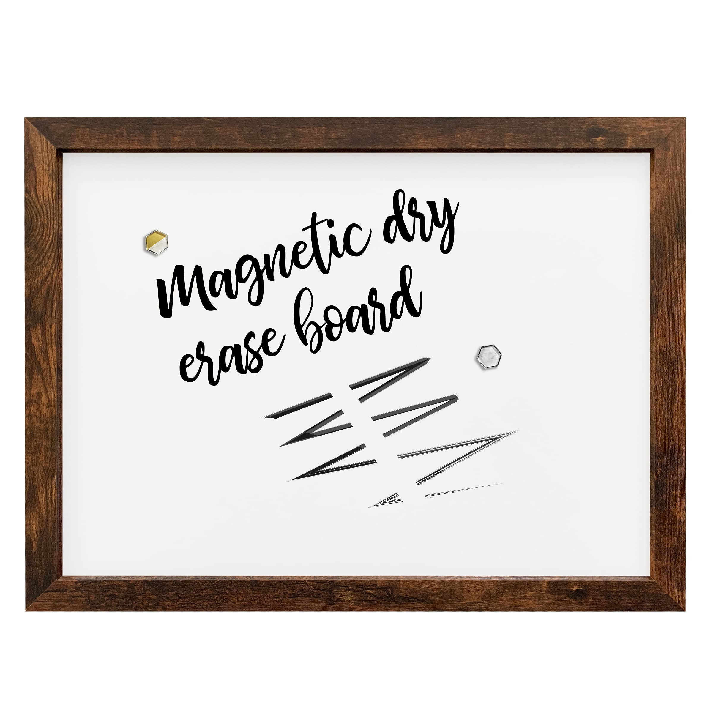 Loddie Doddie Magnetic Dry Erase Whiteboard for Wall - 18" x 24" Rustic Wood Frame with Built-in ... | Amazon (US)