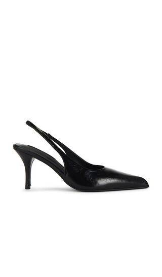 Claudia Slingback Pump in Black Crinkle | Revolve Clothing (Global)