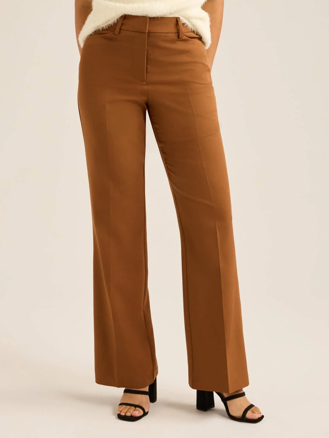 Scoop Women's and Women’s Plus Crepe High Rise Bootcut Suit Pants, Sizes 0-28 - Walmart.com | Walmart (US)