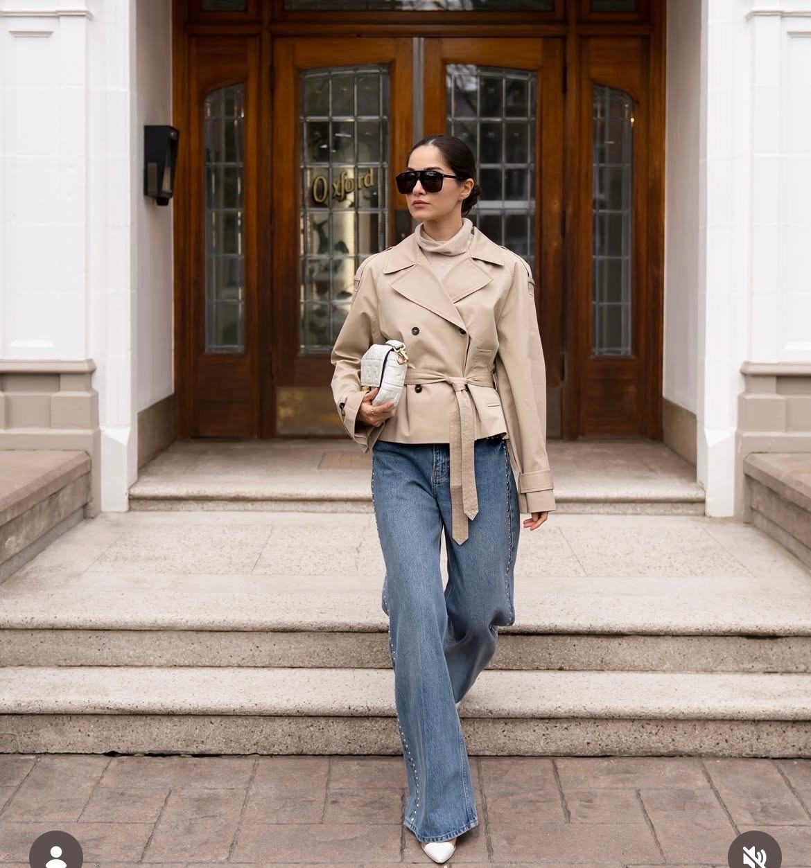 Trench crop coat
Jeans

#LTKootd #LTKmomlife #LTKxMadewell