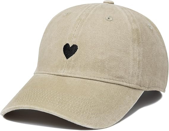 Hat, Embroidered Brushed Cotton Women’s Baseball Hat Unisex Fit, Adjustable One Size | Amazon (US)