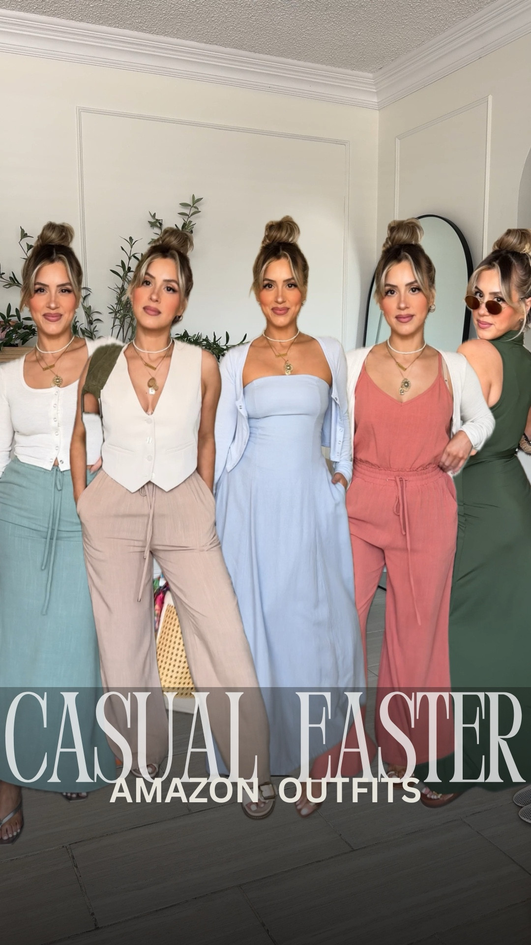 Casual Chic Spring Easter Outfits 🌸🤩

✔️XS in light blue linen dress + cardigan from @aerie (size down in both of them they run big)

✔️ size SMALL in coral 2-piece set! XS in ivory cardigan

✔️ small in floral, maxi skirt and denim corset 

✔️Small in linen pants in DARK KHAKI + small in ivory vest

✔️ Small in teal linen skirt (size up if you're in between sizes! 

✔️ Small in olive green maxi dress. It has a really great stretch.

#LTKFindsUnder50 #LTKStyleTip #LTKSeasonal