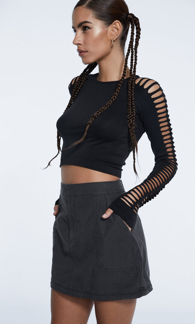 Wrap skort - Women's fashion | Stradivarius United Kingdom | Stradivarius (UK)