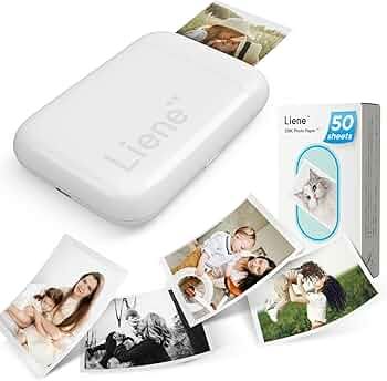 Liene 2x3” Photo Printer, Mini Instant Portable Color Mono Photo Printer Bundle 50 Zink Adhesiv... | Amazon (US)