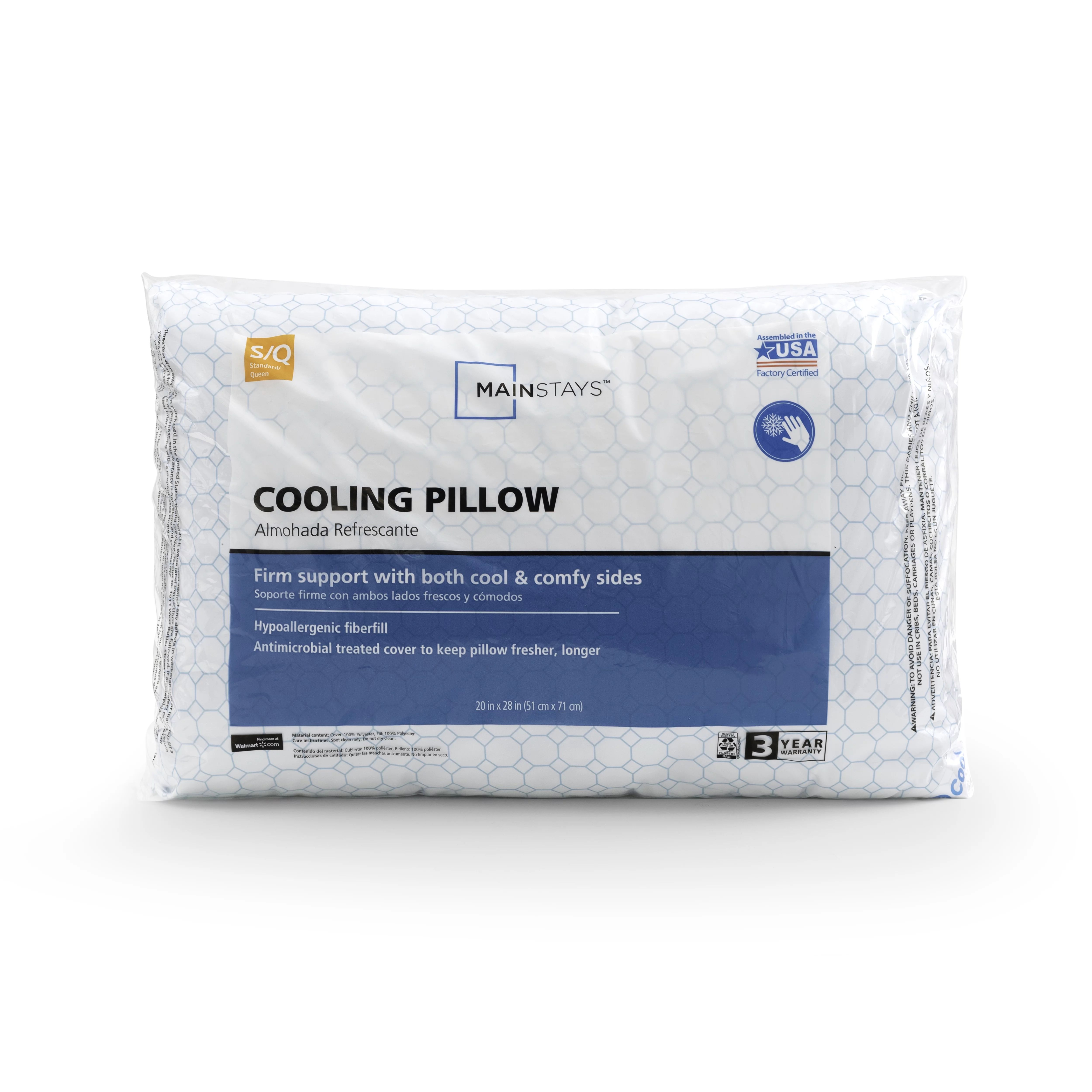 Mainstays Cooling Bed Pillow, Standard/Queen - Walmart.com | Walmart (US)