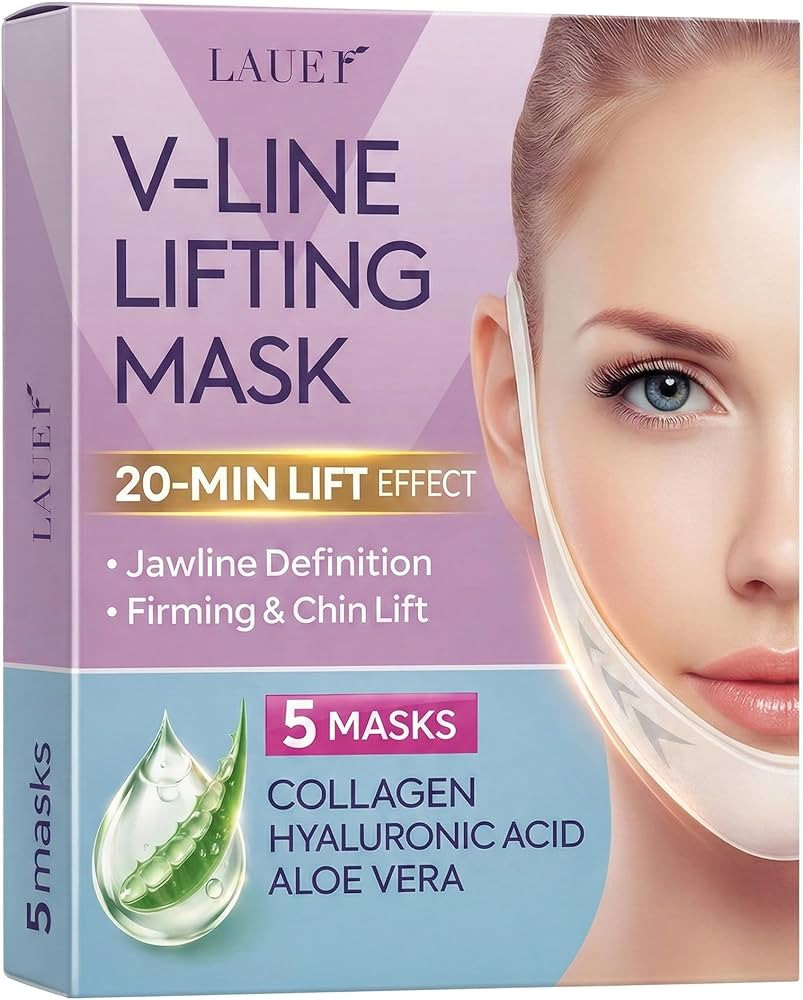 Amazon.com: V Shaped Contouring Face Mask Line Shaping Lifting Belt Neck Reduction Jawline Lift T... | Amazon (US)