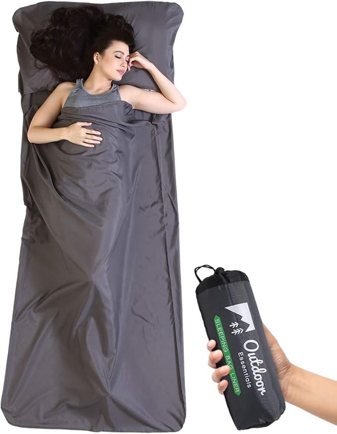 Sleeping Bag Liner - Camping & Travel Sheet - Lightweight Adult Sleep Bed Sack - XL Camp Bag Line... | Amazon (US)