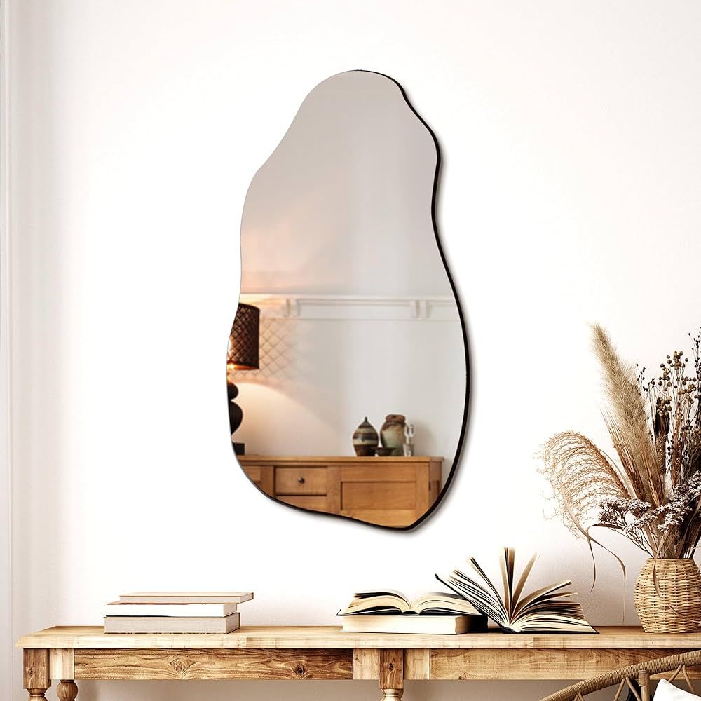 TRAHOME Irregular Asymmetrical Wall Mirror for Living Room Bathroom Entryway, Modern Decorative M... | Amazon (US)