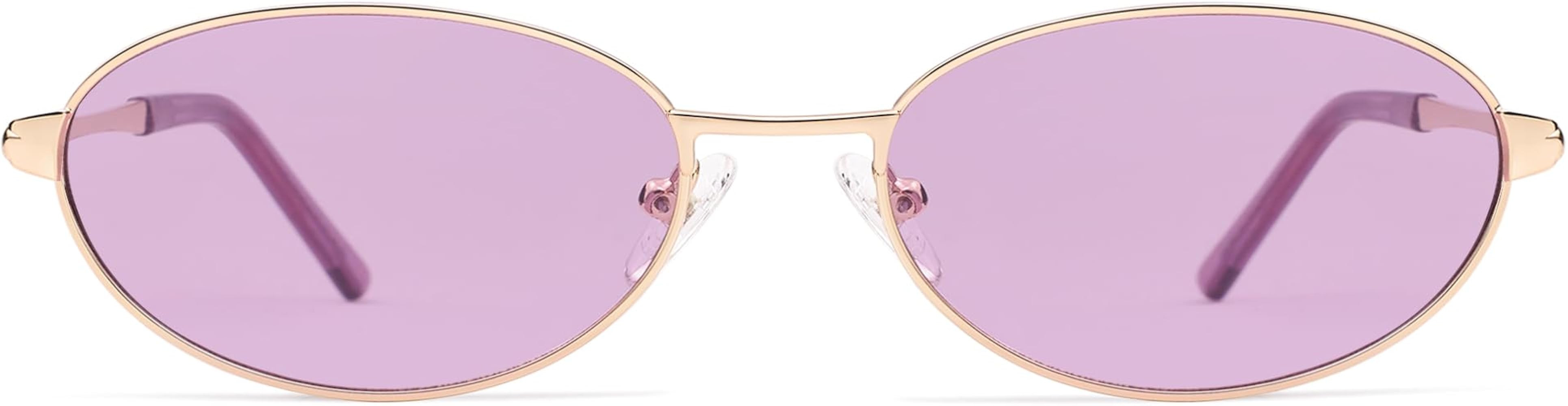 Retro Oval Sunglasses for Women Mens with Spring Hinge Sunnies AP3696 | Amazon (US)