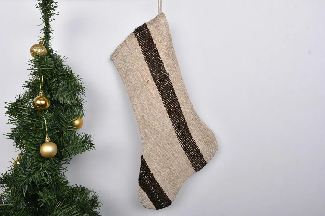Vintage Kilim Christmas Stocking, Handmade Stocking, Unique Boho Holiday Decor, Personalized Stoc... | Etsy (US)