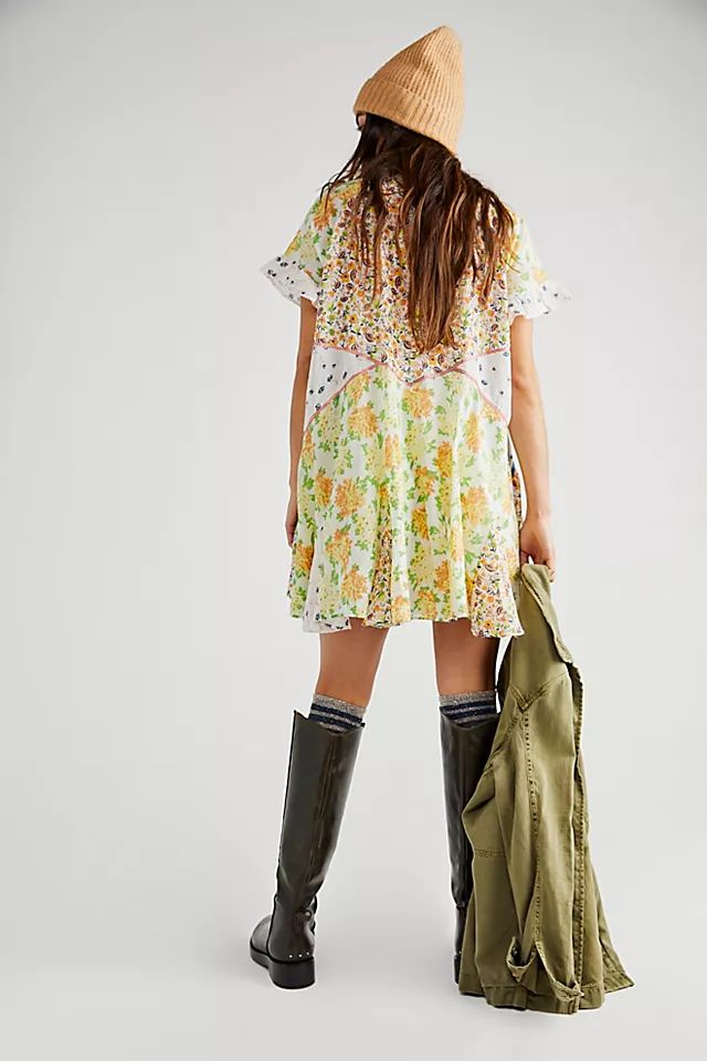 Wildflower Patchwork Mini Dress | Free People (Global - UK&FR Excluded)