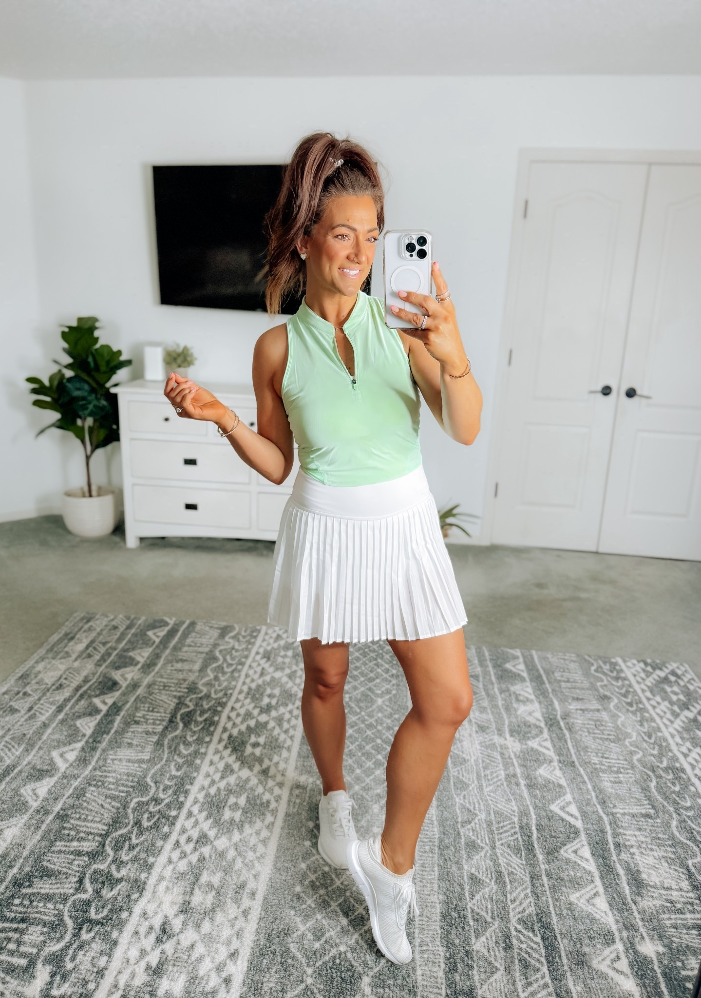 Fabletics athletic wear is always so cute!! I swear it makes me move my body more/better 👏 in my true size small. These adidas have also been a favorite for years! So comfy and go with everything 👌 

#LTKStyleTip #LTKActive #LTKShoeCrush