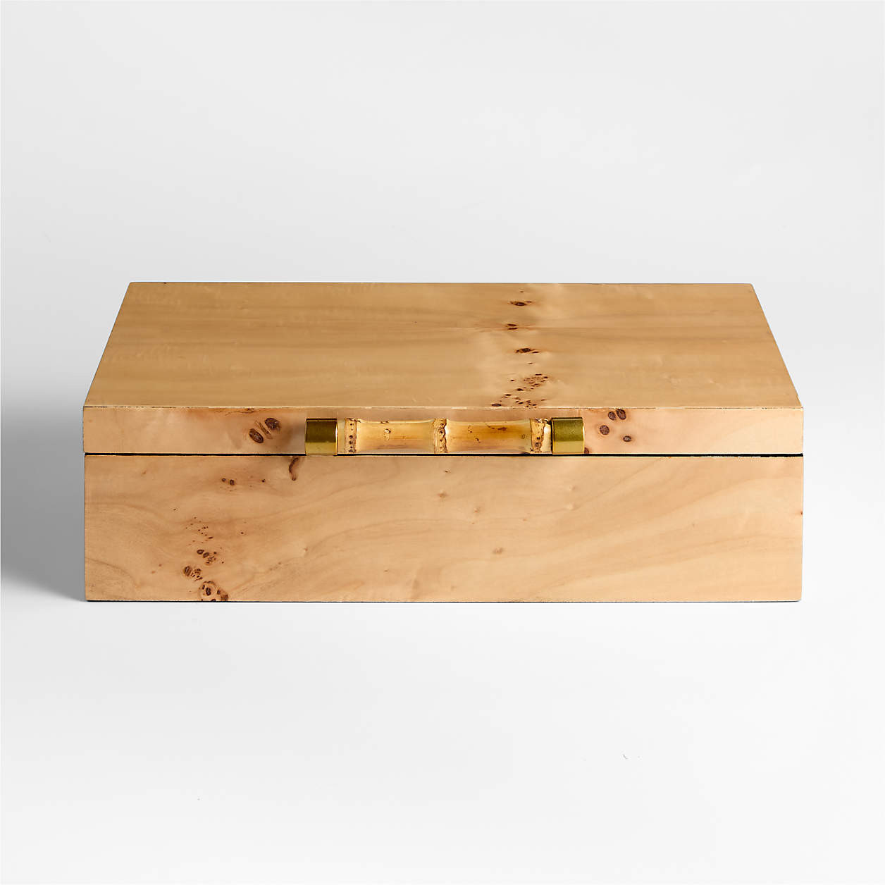 Volos Small Burl Wood Lidded Decorative Storage Box + Reviews | Crate & Barrel | Crate & Barrel
