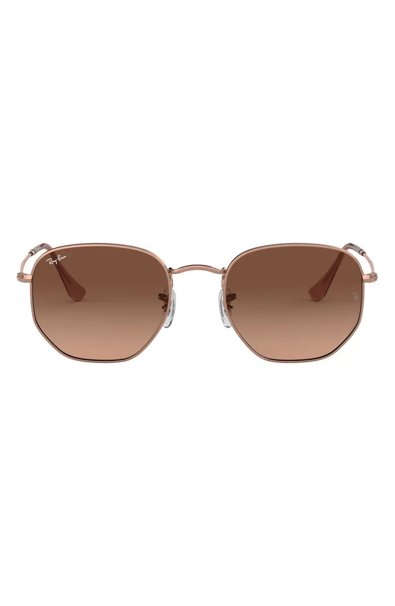 54mm Gradient Hexagonal Sunglasses | Nordstrom