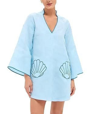 VAOYIU Summer Dresses for Women Loose Fit Babydoll Shell Embroidered Mini Dress Casual Boho 3/4 S... | Amazon (US)